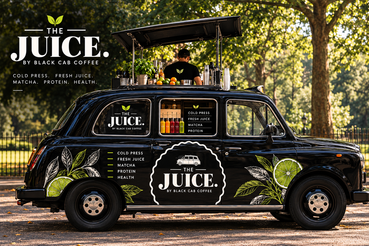The Juice by Black Cab Coffee mobile juice bar concept